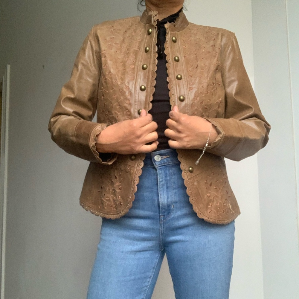 Vintage Tan leather jacket